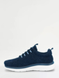 Bungee E Fit Knitted Glitter Fabric Trainer - Navy