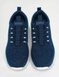 Bungee E Fit Knitted Glitter Fabric Trainer - Navy