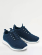 Bungee E Fit Knitted Glitter Fabric Trainer - Navy