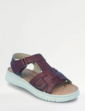 Dr Keller Touch Fasten E Fit Sandal - Burgundy