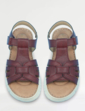 Dr Keller Touch Fasten E Fit Sandal - Burgundy