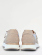 Dr Keller Nubuck Look Trainer With Side Zip And Lace Up - Beige
