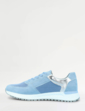 Dr Keller Nubuck Look Trainer With Side Zip And Lace Up - Blue