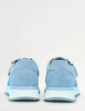 Dr Keller Nubuck Look Trainer With Side Zip And Lace Up - Blue
