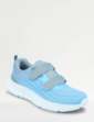 Wide EE Fit  Touch Fasten Mesh Fabric Trainer - Blue
