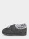 Touch Fasten EE Fit Mock Suede Bootee Slipper - Grey