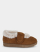 Touch Fasten EE Fit Mock Suede Bootee Slipper - Tan