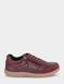 Leather EE Fit Side Zip and Lace Up Trainer - Burgundy