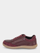 Leather EE Fit Side Zip and Lace Up Trainer - Burgundy