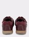 Leather EE Fit Side Zip and Lace Up Trainer - Burgundy