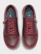 Leather EE Fit Side Zip and Lace Up Trainer - Burgundy