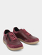 Leather EE Fit Side Zip and Lace Up Trainer - Burgundy