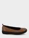Leather EE Fit Ballet Pump - Tan