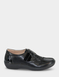 Touch Fasten EE Fit Patchwork Effect Shoe - Black