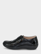 Touch Fasten EE Fit Patchwork Effect Shoe - Black