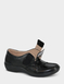 Touch Fasten EE Fit Patchwork Effect Shoe - Black