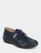 Touch Fasten EE Fit Patchwork Effect Shoe - Navy