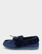Dr Keller E Fit Faux Suede Moccasin Slipper - Navy