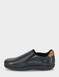 Leather EEE Fit Slip On Shoe with Ortholite Insole - Black