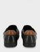 Leather EEE Fit Slip On Shoe with Ortholite Insole - Black