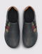 Leather EEE Fit Slip On Shoe with Ortholite Insole - Navy