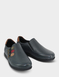 Leather EEE Fit Slip On Shoe with Ortholite Insole - Navy