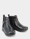 EE Fit Leather Buckle Trim Boot - Black