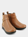 EE Fit Leather Buckle Trim Boot - Tan