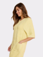 Zip Through Three Quarter Sleeve Dressing Gown - Lemon