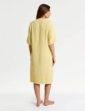 Zip Through Three Quarter Sleeve Dressing Gown - Lemon