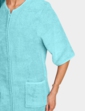 Zip Through Three Quarter Sleeve Dressing Gown - Mint