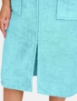 Zip Through Three Quarter Sleeve Dressing Gown - Mint