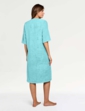 Zip Through Three Quarter Sleeve Dressing Gown - Mint