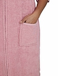 Zip Through Three Quarter Sleeve Dressing Gown - Pink