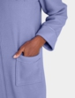 Knitted Zip Embroidered Dressing Gown - Dusky Lavender