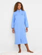 Knitted Zip Embroidered Dressing Gown - Lavender