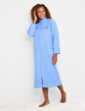 Knitted Zip Embroidered Dressing Gown - Lavender