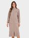Knitted Zip Embroidered Dressing Gown - Mushroom