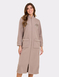 Knitted Zip Embroidered Dressing Gown - Mushroom