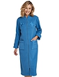 Knitted Zip Embroidered Dressing Gown - Teal