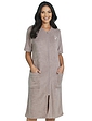 Terry Towelling Dressing Gown - Mocha