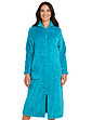 Supersoft Embossed Zip Dressing Gown Teal