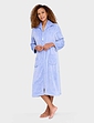 Supersoft Embossed Zip Dressing Gown - Blue