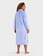 Supersoft Embossed Zip Dressing Gown - Blue