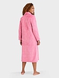 Supersoft Embossed Zip Dressing Gown - Pink