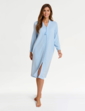 Marlon Waffle Zip Through Dressing Gown - Blue