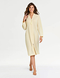 Waffle Zip Through Dressing Gown - Lemon