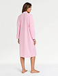 Waffle Zip Through Dressing Gown - Pink