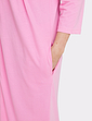 Embroidered Zip Through Jersey Dressing Gown - Pink