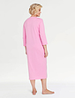 Embroidered Zip Through Jersey Dressing Gown - Pink